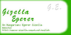 gizella egerer business card